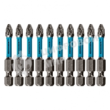 Набор бит торсионных Gross PZ2x50 мм, для ударных шуруповертов, 10 шт.