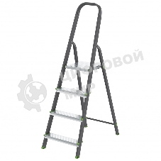 Стремянка Сибртех 4 ступени, стальной профиль, алюминиевые ступени