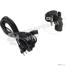 Кабель питания ExeGate Power PC-10P (Евровилка Schuko->С13) VDE-250V-3*0.75-CU, 10A, черный, 10м