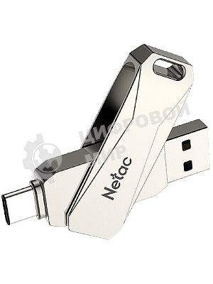 Флешка USB Netac U782C, 256Gb, USB 3.0, серебристый