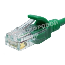Патч-корд Suprlan 10-0157 UTP RJ-45 вил.-вилка RJ-45 cat.5e 1м зеленый LSZH 24AWG