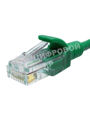 Патч-корд Suprlan 10-0157 UTP RJ-45 вил.-вилка RJ-45 cat.5e 1м зеленый LSZH 24AWG