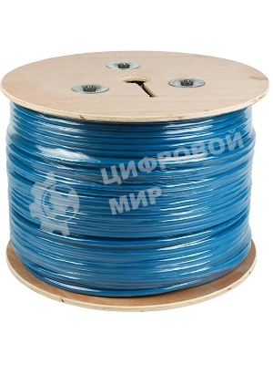 Кабель Rexant витая пара, F/UTP, категория 6, 4 x 2 x 0,57 мм, PVC, внутренний, синий, 305м
