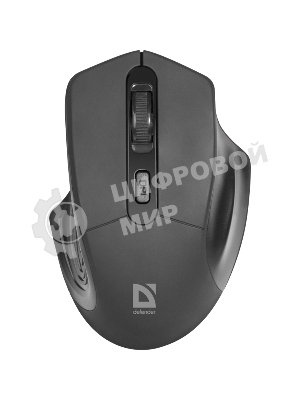 Мышь беспроводная Defender Datum MB-345 черный, 1600 dpi, радиоканал, USB, кнопки - 4