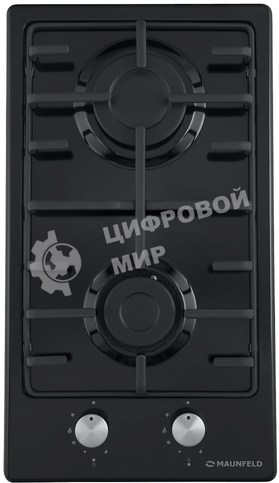 Газовая варочная панель Maunfeld EGHE.32.3EB/G, 2 конфорки, эмалированная сталь, черный