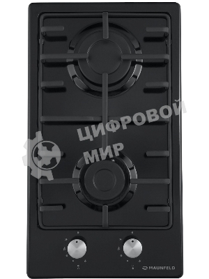 Газовая варочная панель Maunfeld EGHE.32.3EB/G, 2 конфорки, эмалированная сталь, черный