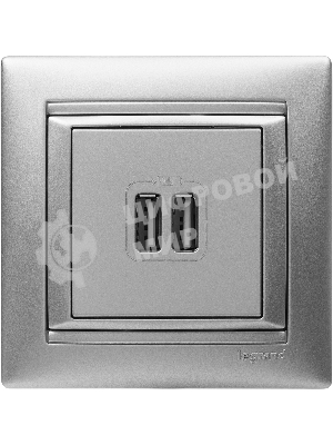 Розетка 2-ая USB | 770270 | Legrand Valena Алюминий