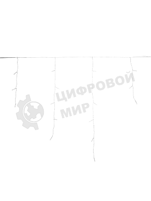 Гирлянда светодиодная Neon-night Айсикл (бахрома) 10х0,6м, с эффектом мерцания, прозрачный провод, IP44, 230В, диоды белые, 238LED