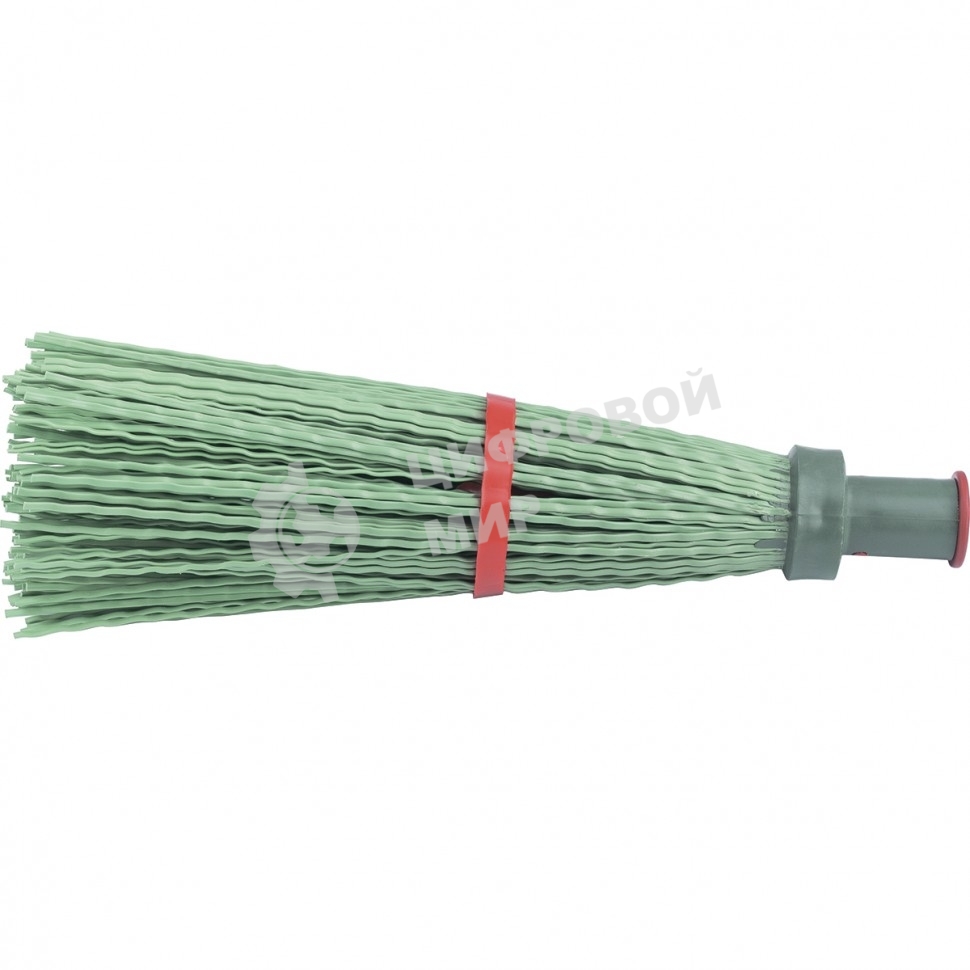 Метла полипропиленовая Сибртех универсальная, 190x380 мм, круглая, с черенком