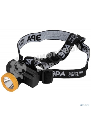 Фонарь налобный светодиодный ЭРА GA-802 аккумуляторный мощный яркий 2 режима желто-черный