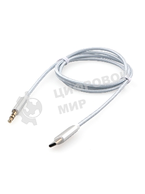Кабель-переходник USB Cablexpert CCAB-CM35M-1M-W, Type-C/Jack3.5, Mobile, 1м, белый, коробка