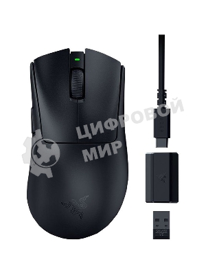 Мышь беспроводная/проводная Razer DeathAdder V3 HyperSpeed черный, 6400 dpi, радиоканал, USB, кнопки - 6