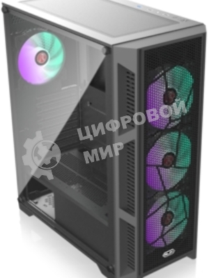Корпус без блока питания Raijintek ARCADIA 41-MS4, Midi-Tower, TG, 1x120мм + 3x120мм ARGB, 2xUSB-A 3.0 + 1xUSB-C, ATX, mATX, mITX Black