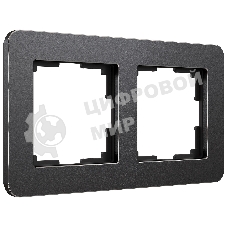 Рамка на 2 поста Platinum (черный алюминий) W0022608