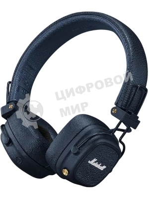 Беспроводные/проводные наушники Marshall Major V синий, накладные, Bluetooth + проводной, беспроводная зарядка, до 100 ч