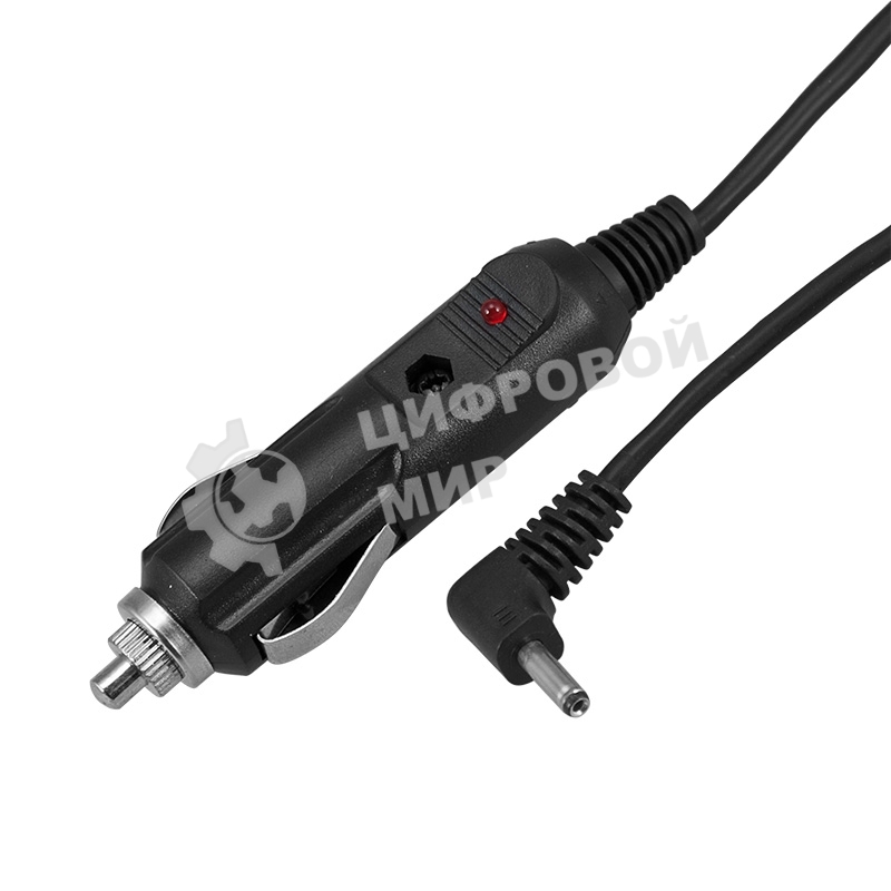 Автозарядка с индикатором Rexant (разъем 1.4х3.4) (АЗУ) шнур прямой 1.5 м