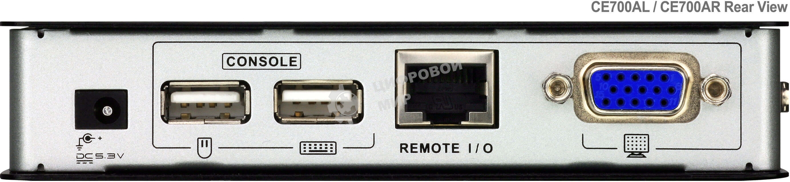 Переключатель ATEN CE700A-D(AT-G) Удлинитель, SVGA+KBD+MOUSE USB ATEN, 150 метр., HD-DB15+USB A-тип, Female, c KVM-шнуром USB 1.8м, Б.П. 220> 5.3V