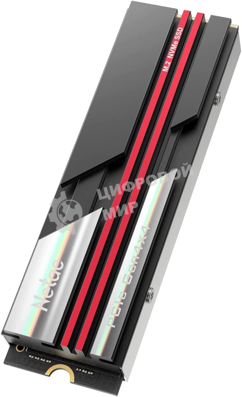 Накопитель SSD Netac NV7000, 1Tb, M.2 2280, PCIe 4.0 x4, NVMe, R/W 7200/5500, с радиатором