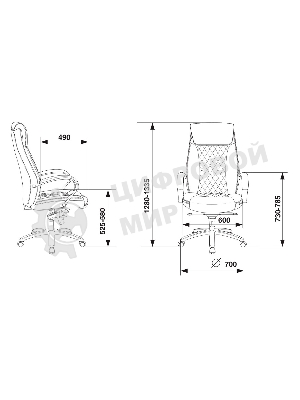 Кресло Бюрократ T-9924SL черный, кожа
