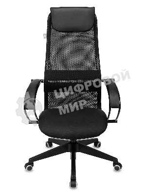 Кресло Бюрократ CH-607 TW-01 черный, сетка, подголовник
