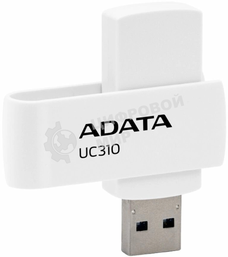Флешка USB ADATA UC310 (UC310-128G-RWH), 128Gb, USB 3.2 Gen1, R/W 100/30, белый