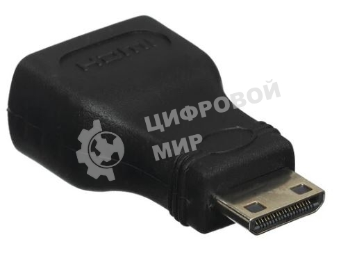 Переходник GoPower HDMI (f)-miniHDMI (m) ver.1.4 черный Premium Zip-Lock c подвесом (1/500)