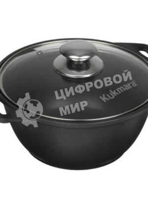 Кастрюля Kukmara к22а а/пр литая 2,0 л стекл/кр