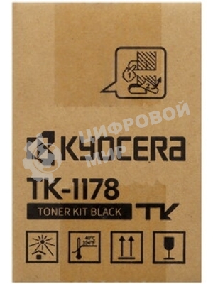 Картридж лазерный Kyocera TK-1178 (1T02S50AX0) черный для M2040dn (Азия) (7200 стр.)