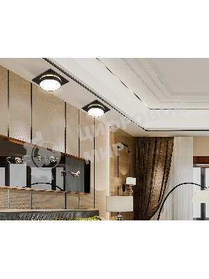 Светильник Ambrella light TN6710 BK черный IP44 GX53 max 15W 105*105*45