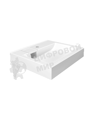 Раковина над стиральной машиной BAU Soul 60х50, литьевой мрамор в комплекте с кронштейнами и выпуско