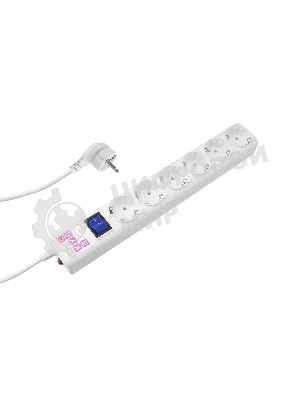 Сетевой фильтр-удлинитель PC бел 5м 6р, 16А, (3*1,5) SPG6-A5