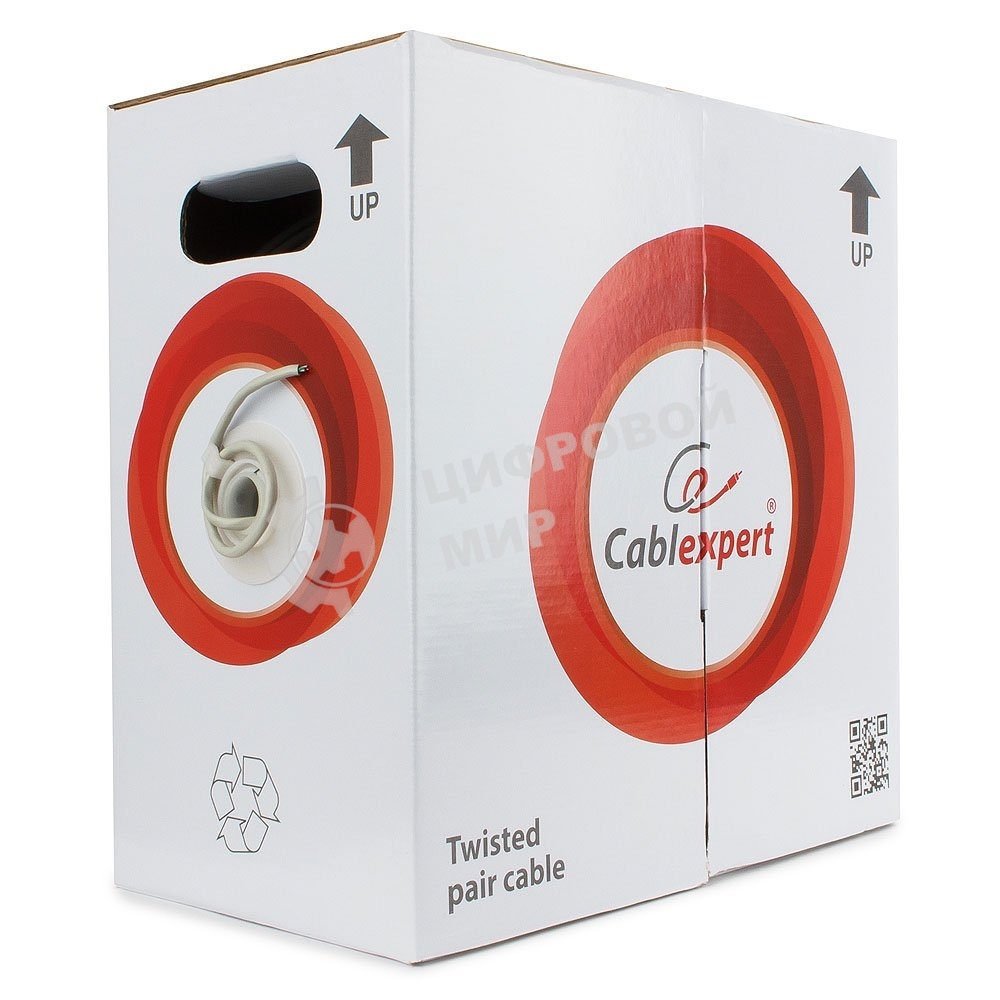 Кабель FTP Cablexpert FPC-5004E кат.5e медь многож. экран, 305м pullbox, серый