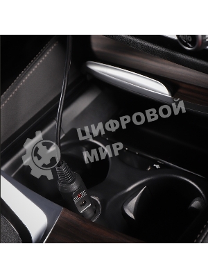 Автозарядка с индикатором Rexant (разъем 1.4х3.4) (АЗУ) шнур прямой 1.5 м