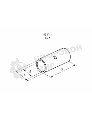 Соединительная гильза Rexant L-21 мм 10 мм² (ГМЛ (DIN) 10)