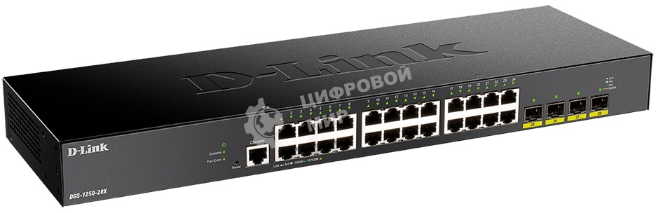 Коммутатор D-Link DGS-1250-28X/A1A 24G 4SFP+ управляемый
