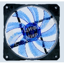 Вентилятор для корпуса Digma DFAN-LED-BLUE черный, 120 мм, 1200 об/мин, 23 дБ, 4 pin