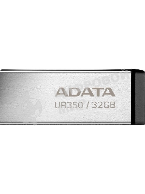 Флешка USB ADATA UR350 (UR350-32G-RSR/BK), 32Gb, USB 3.2, R/W 100/15, серебристый/черный