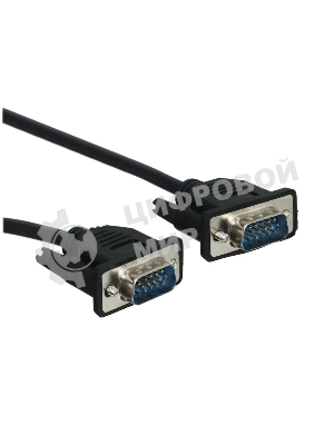 Кабель GoPower VGA (m)-VGA (m) 1,8м ПВХ черный Premium Zip-Lock c подвесом (1/100)