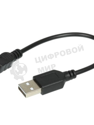 Кабель Rexant Шнур mini USB (male) - USB-A (male) 0.2M черный