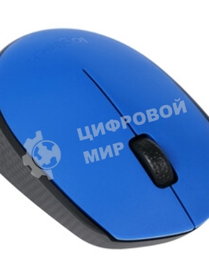 Мышь беспроводная Logitech M171 голубой, 1000 dpi, радиоканал, USB, кнопки - 3