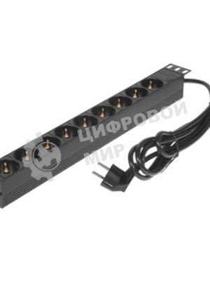 Блок розеток горизонтальный ExeGate ServerPro PDU-19H905 Al-9S-EU3, 19