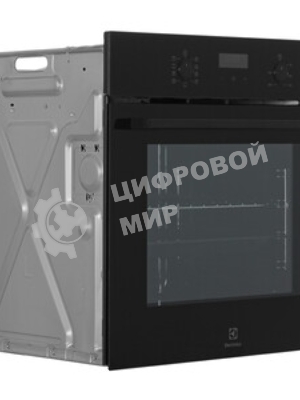 Духовой шкаф с паром Electrolux EOD5C70BZ SteamBake,цвет -черный, утапливаемые переключатели, таймер отключения, отложенный старт, будильник, хромированные направляющие из нержавеющей стали Easy Entry, телескопические направляющие FlexiRunners (1 ур) с изменением высоты установки, 3 стекла, каталитическая очистка