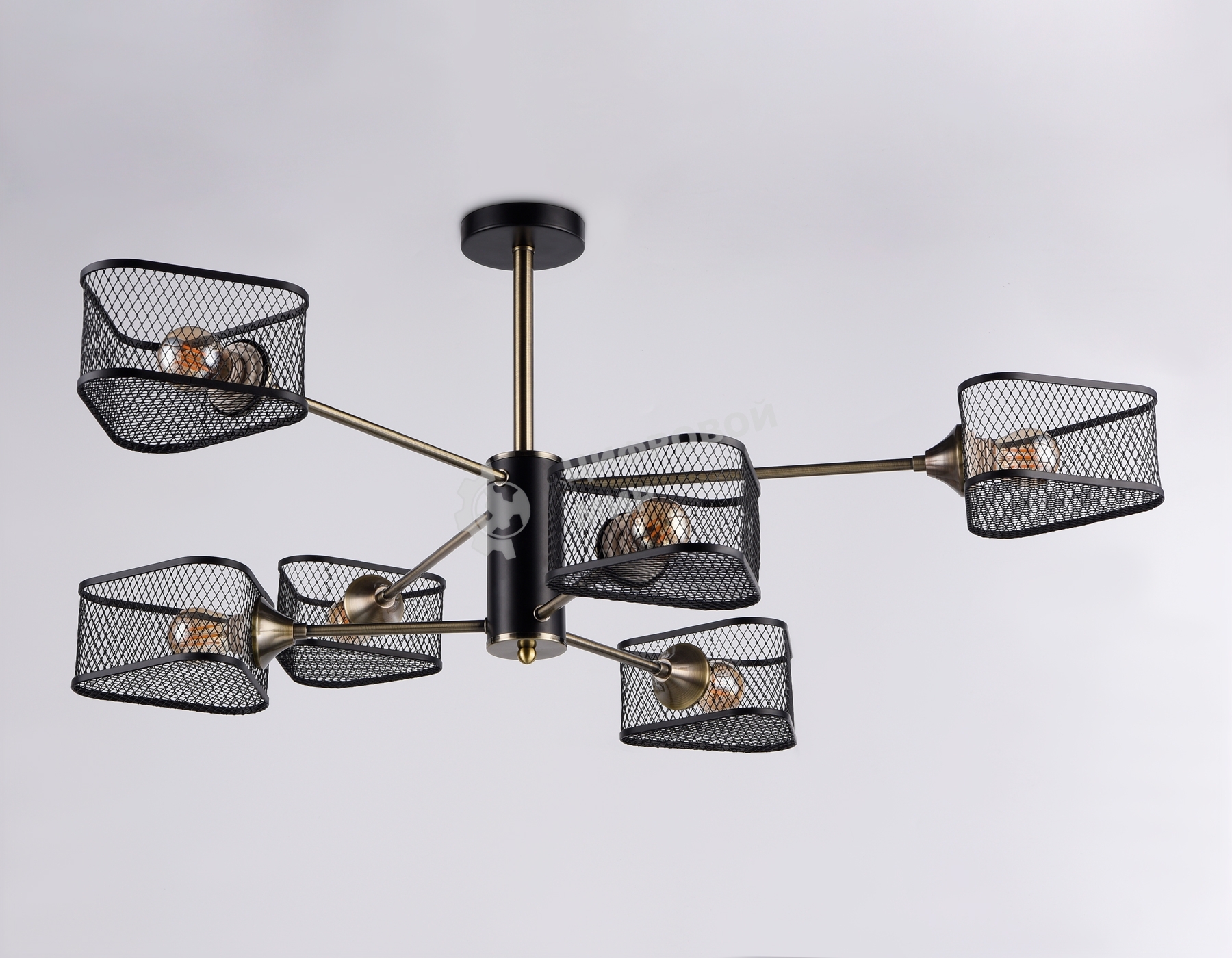 Светильник Ambrella light TR80172/6 SB/BK бронза/черный E27/6 max 40W D950*375