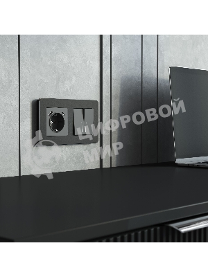 Рамка на 2 поста Platinum (черный алюминий) W0022608