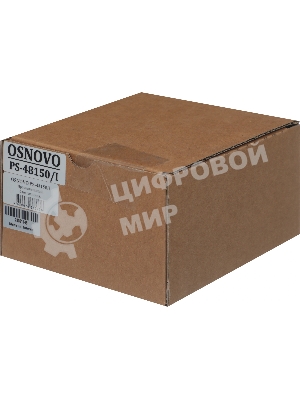 Промышленный блок питания OSNOVO DC48V, 3.2A (150W). Диапазон входных напряжений: AC195-265V