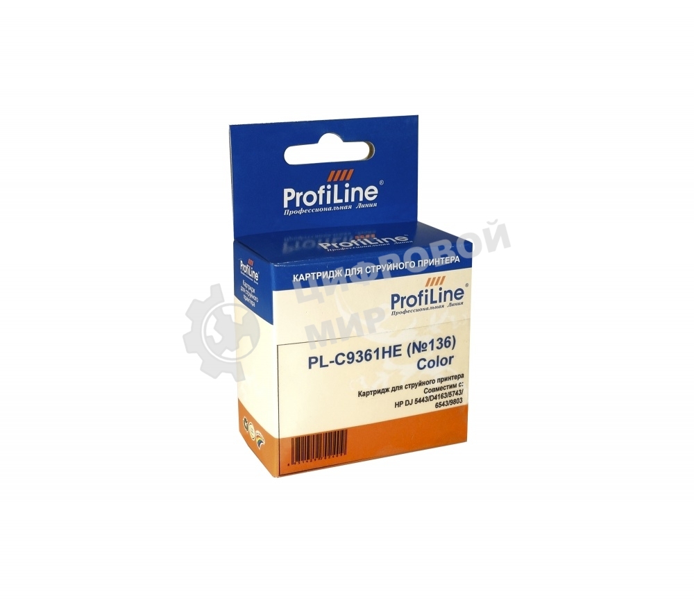 Картридж струйный ProfiLine PL-C9361HE №136 для принтеров HP DJ 5443/D4163/5743/6543/9803 Color водные