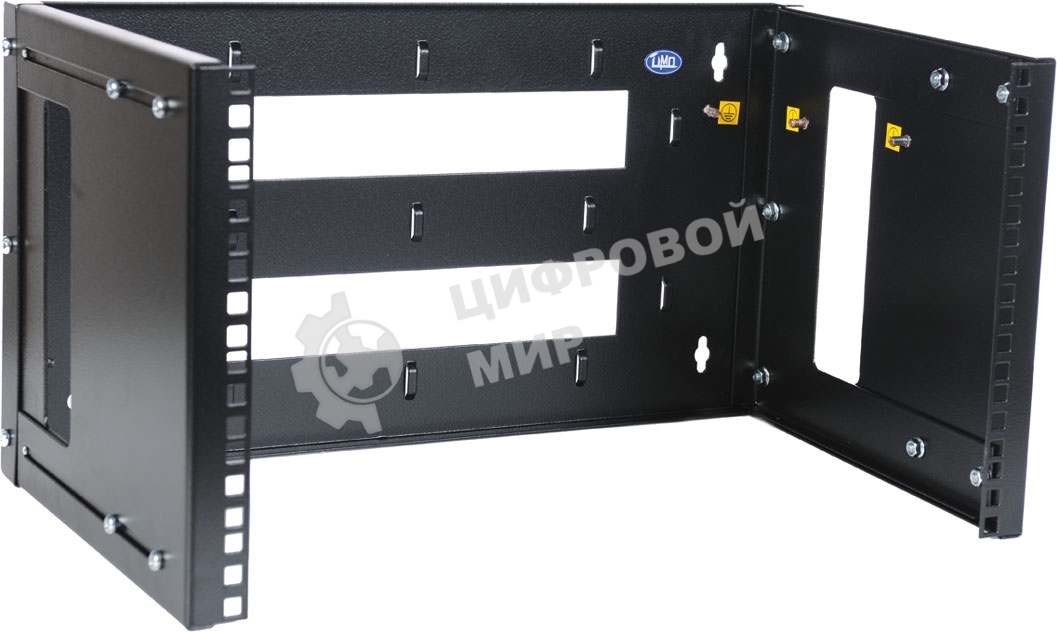 Кронштейн настенный ЦМО 9U, регулируемая глубина 300-450 мм, черный КНО-М-9U-9005