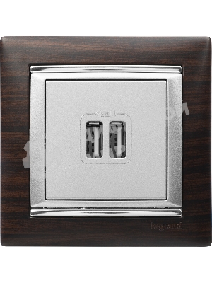 Розетка 2-ая USB | 770270 | Legrand Valena Алюминий