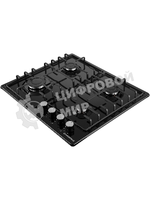 Газовая варочная панель Maunfeld EGHE.64.3STS-EB/G, 4 конфорки, эмалированная сталь, черный