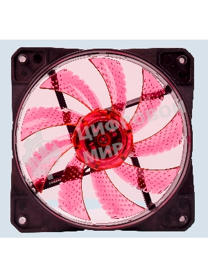 Вентилятор для корпуса Digma DFAN-LED-RED черный, 120 мм, 1200 об/мин, 23 дБ, 4 pin